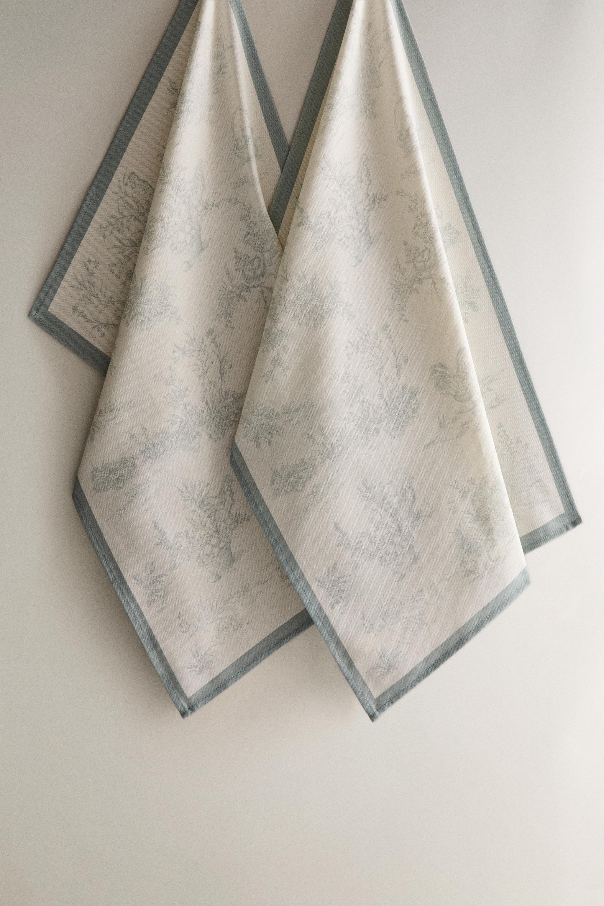 LOT TORCHONS CUISINE TOILE (LOT DE 2)